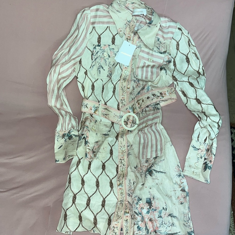 Zimmermann postcard mini dress